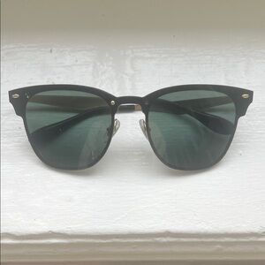 Classic Black Blaze Clubmaster-Style Rayban Sunglasses